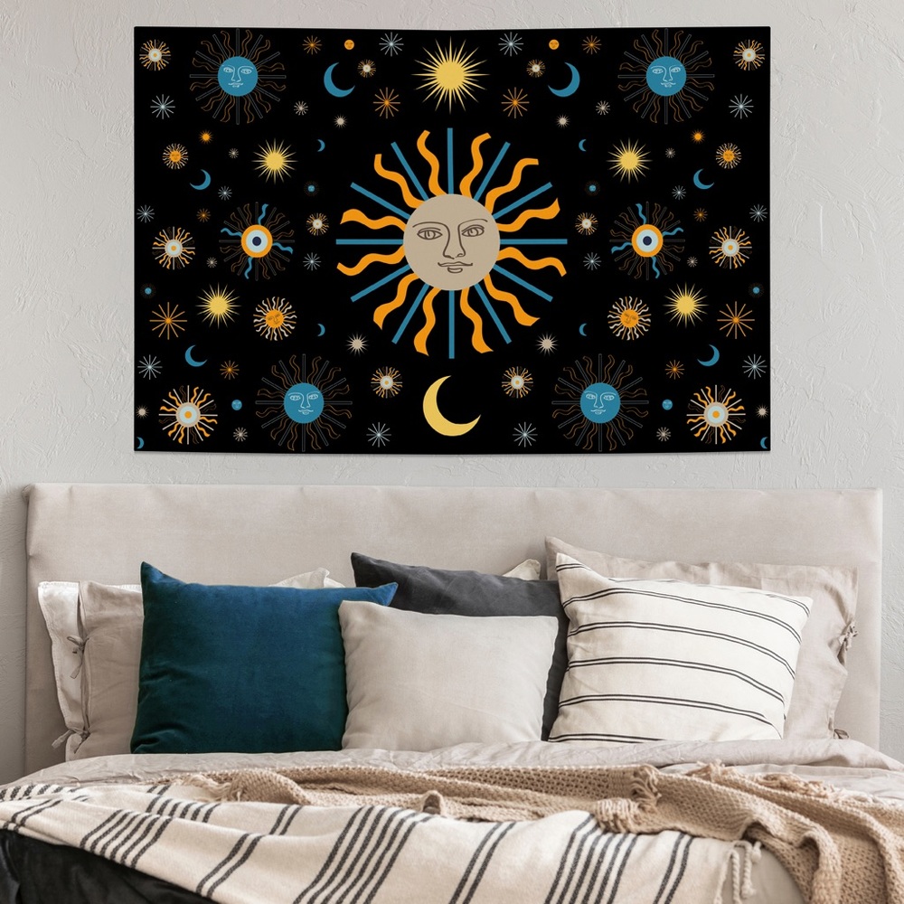 Boho Sun & Moon Tapestry
